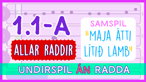 1.1-A Maja átti lítið lamb - Samspil [Raddir ekki með]